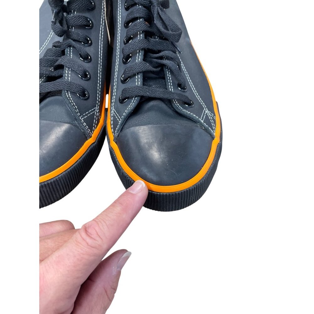 Harley-Davidson Mens Low-Top Vulcon Black Orange Sneakers Size 13 SKU 9405 - Picture 14 of 16